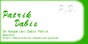 patrik dabis business card